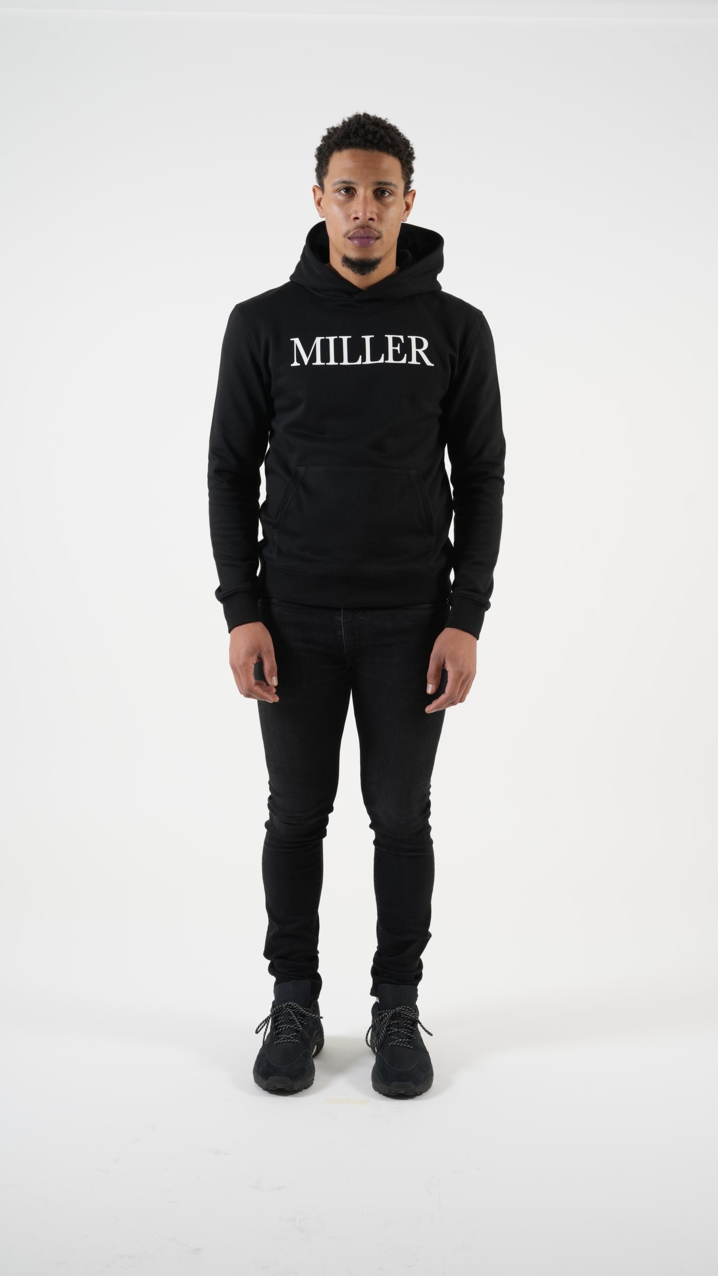 MILLER Black Slim Fit Hoodie