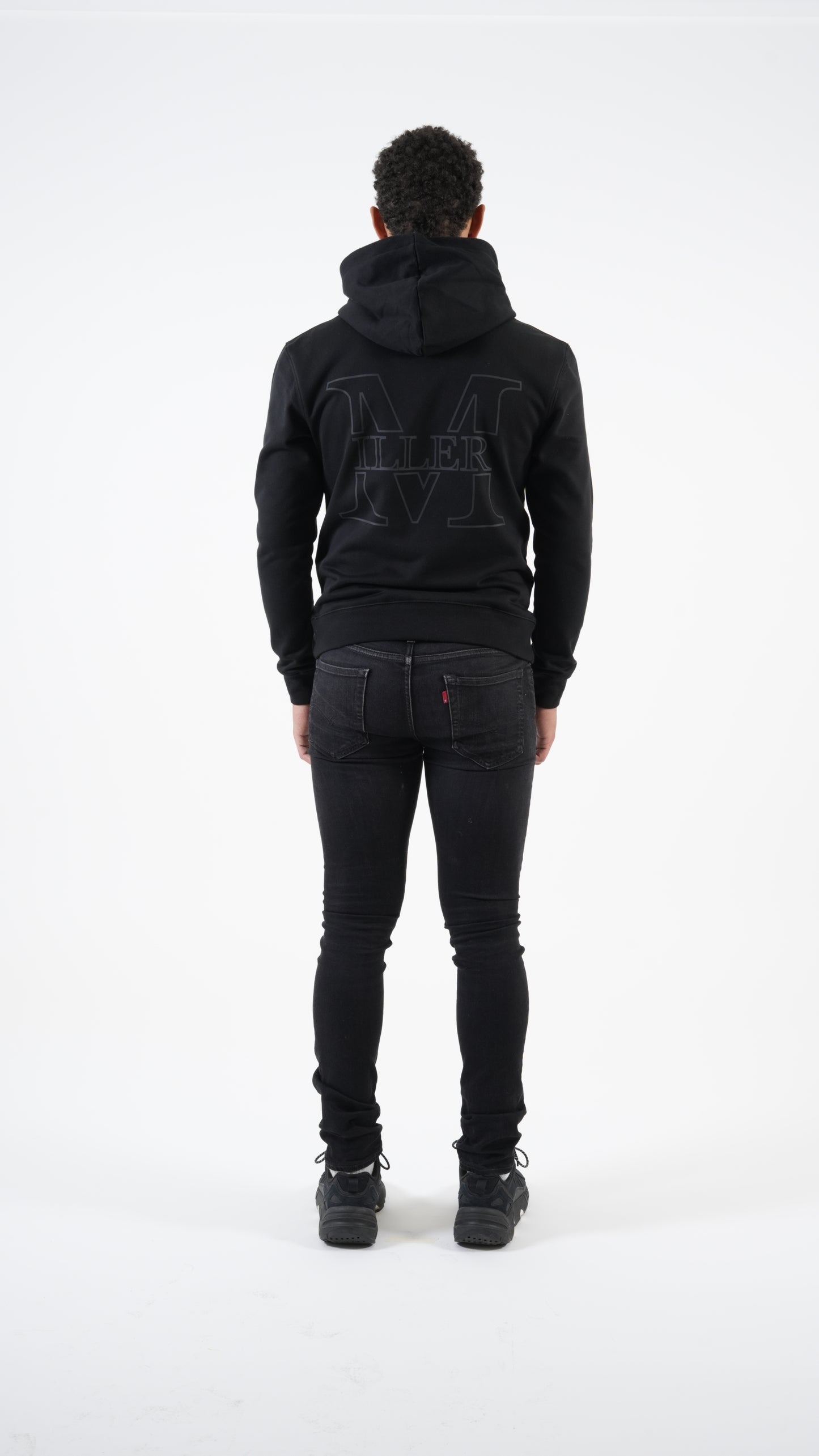 MILLER Black Slim Fit Hoodie