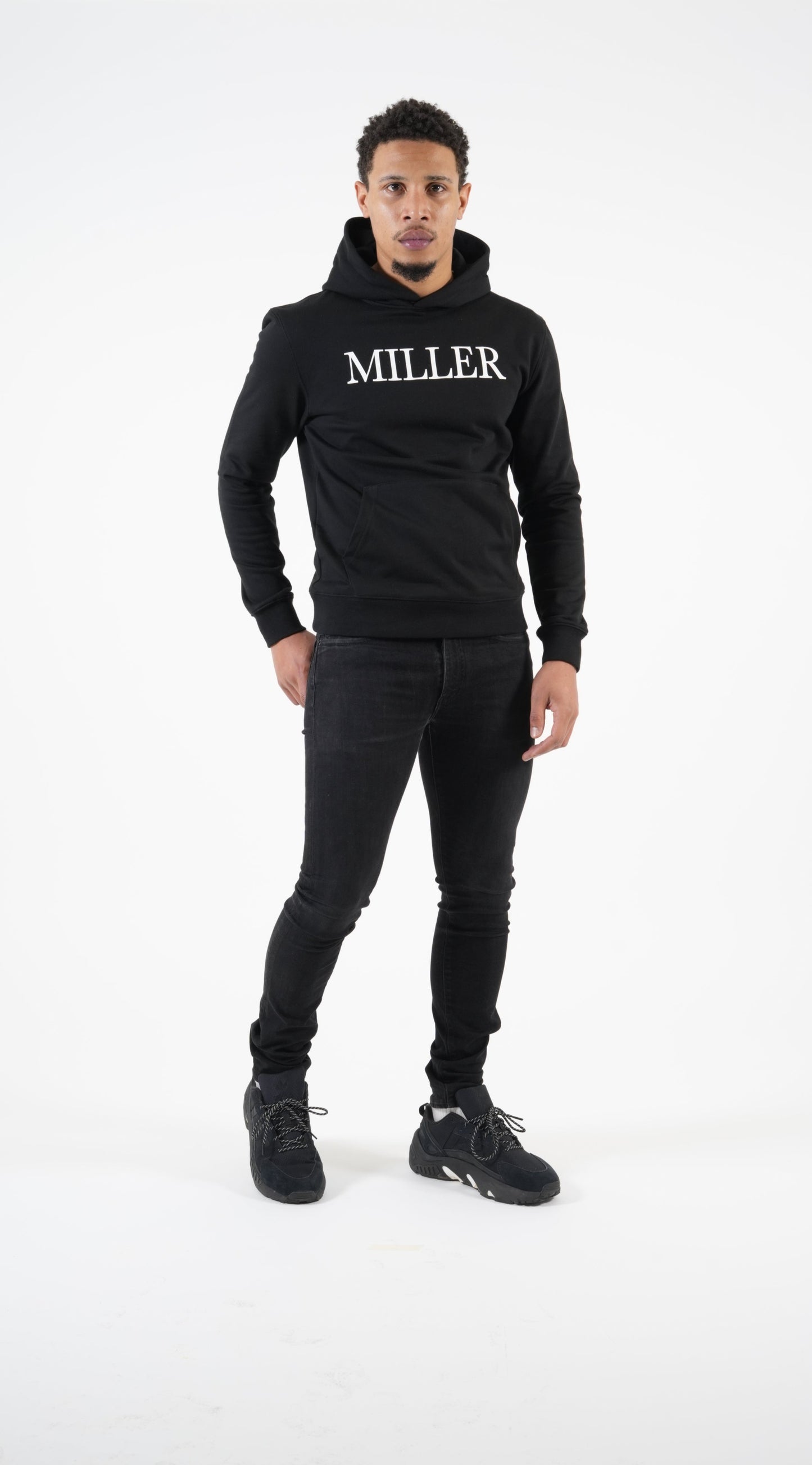 MILLER Black Slim Fit Hoodie