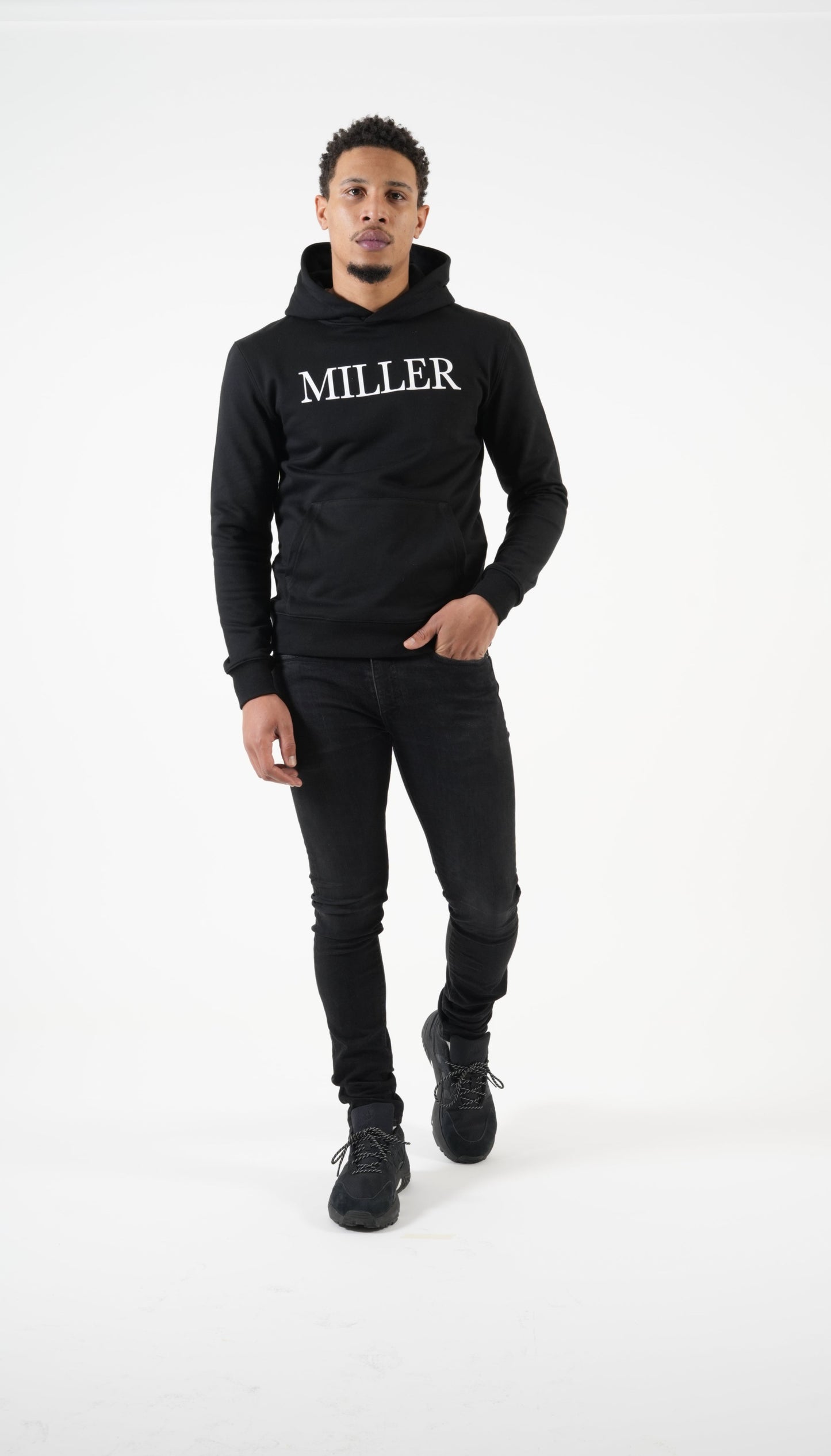 MILLER Black Slim Fit Hoodie
