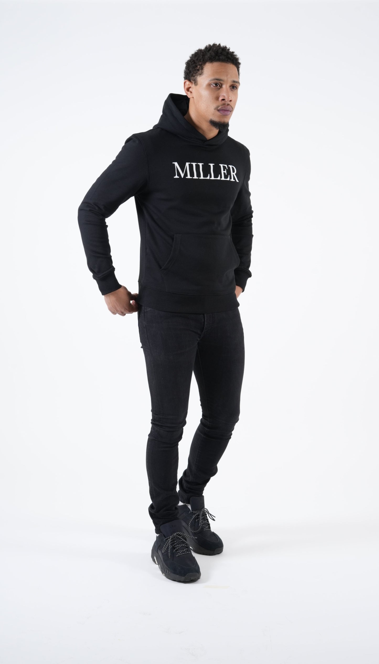 MILLER Black Slim Fit Hoodie