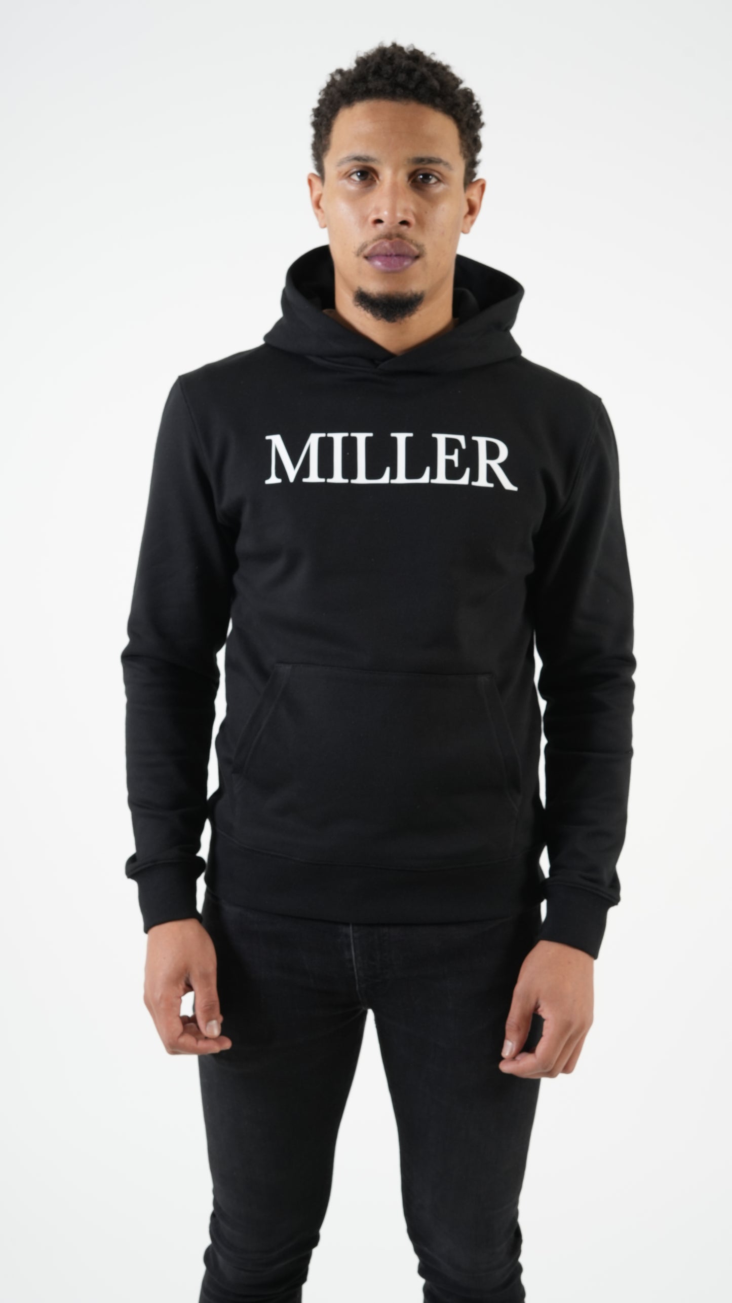 MILLER Black Slim Fit Hoodie