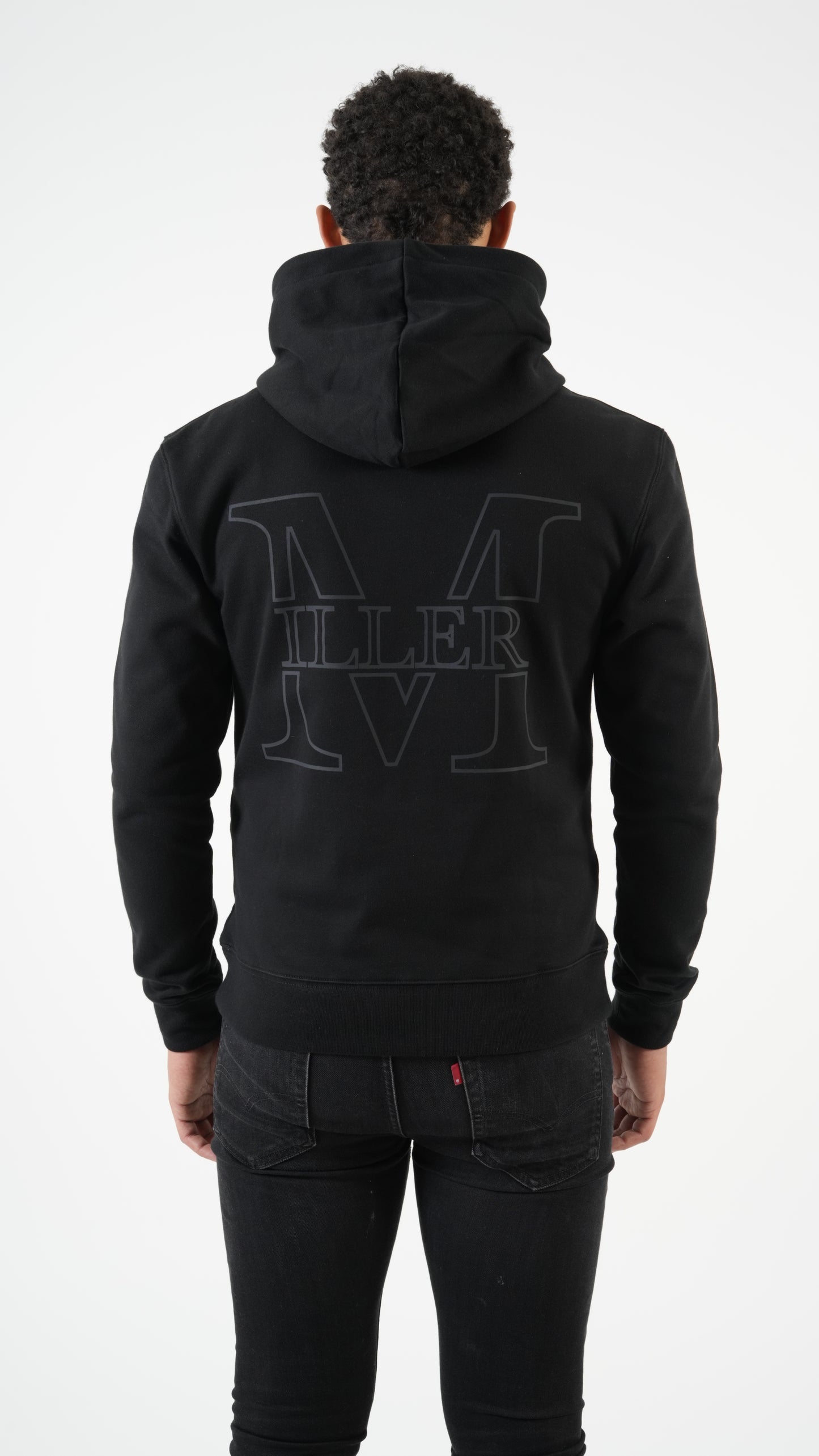 MILLER Black Slim Fit Hoodie